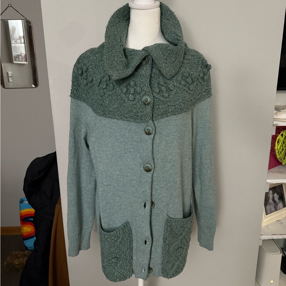 Anthropologie Sleeping in Snow Large cardigan sweater NEW with tags